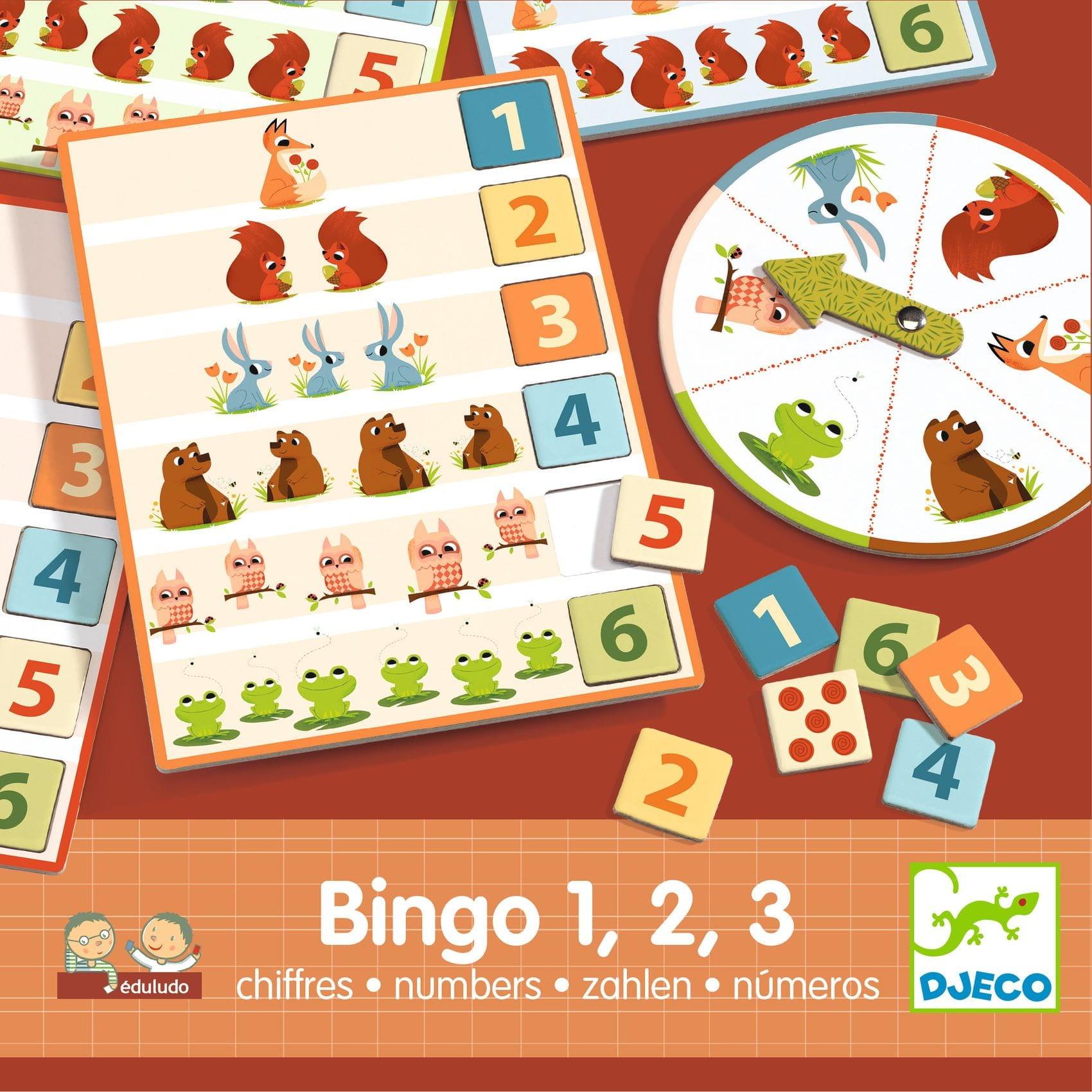 Djeco: gra edukacyjna Eduludo Bingo 1,2,3 - Noski Noski
