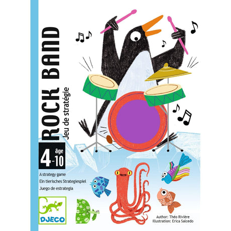 Gra dla dzieci Djeco Rock Band - strategiczna gra karciana, w której dzieci tworzą własny zespół rockowy.