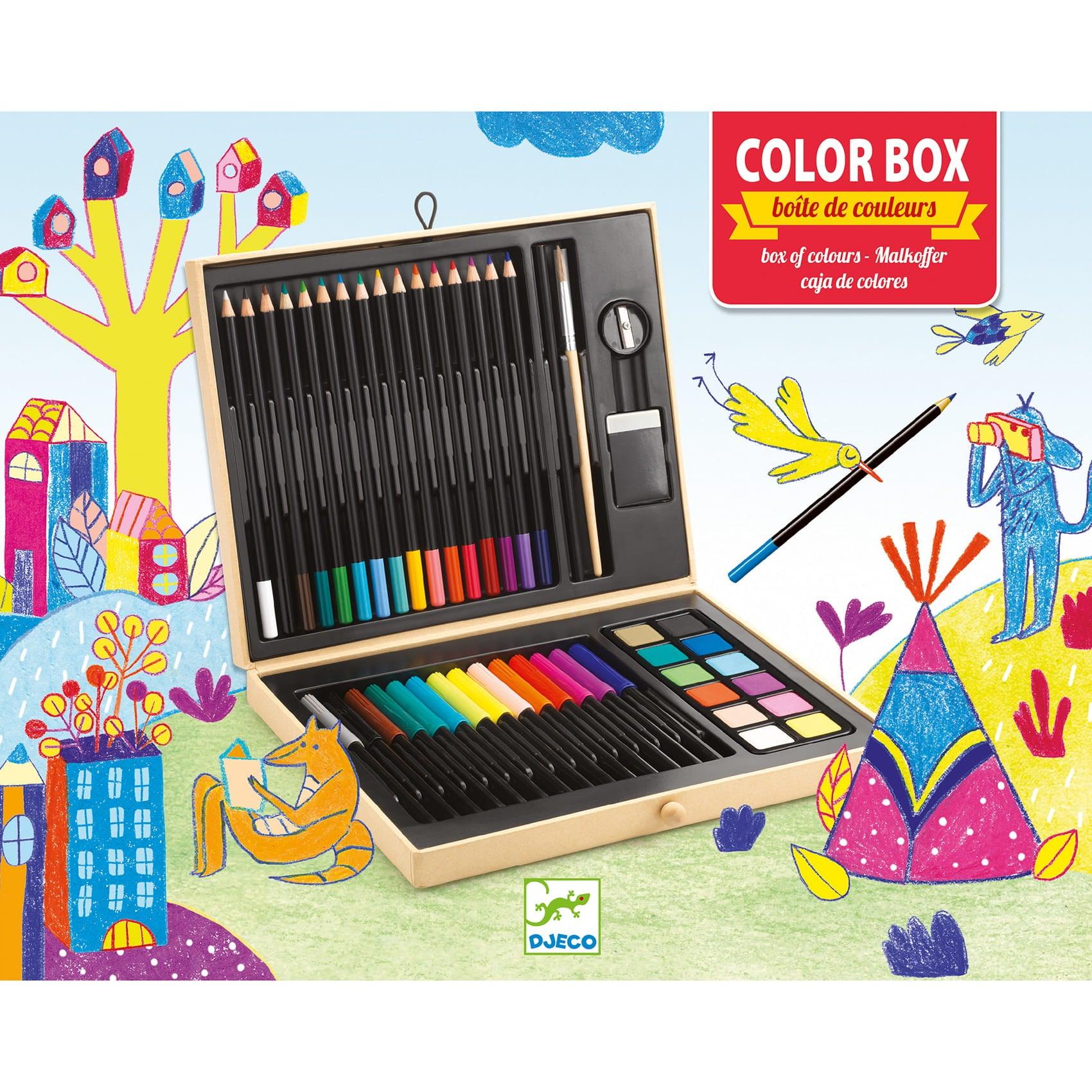 Djeco: zestaw artystyczny teczka Color Box 47 el. - Noski Noski