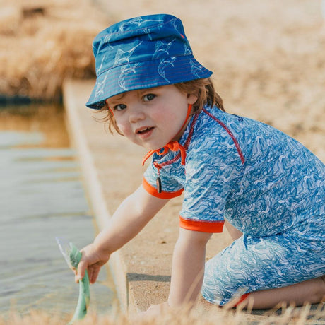 Kapelusz dla dzieci Ducksday Sun Hat z filtrem UV50+, wygodny, stylowy, w rozmiarze 86-92, z regulowanym paskiem na podbródek