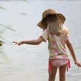 Ducksday: strój kąpielowy T-shirt short sleeve + bikini pants UV 4 lata - Noski Noski