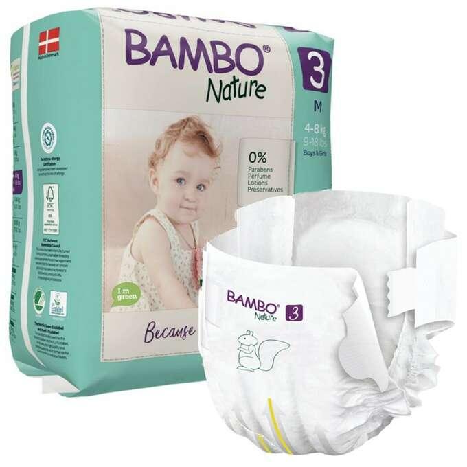 Bambo Nature: pieluchy jednorazowe Midi 3 M 4-8 kg 28 szt. - Noski Noski