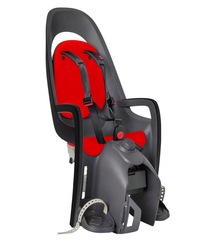 Hamax - Сидіння на велосипеді з пестором, встановлене на багажнику - темно -сірий/червоний