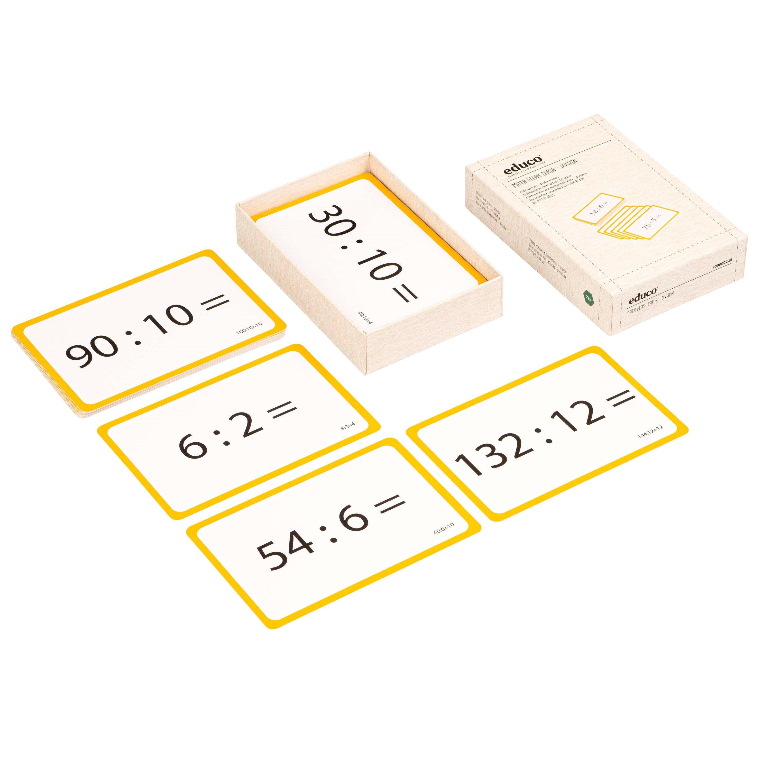 Educo: matematyczne karty dzielenie Math Flash Cards - Noski Noski