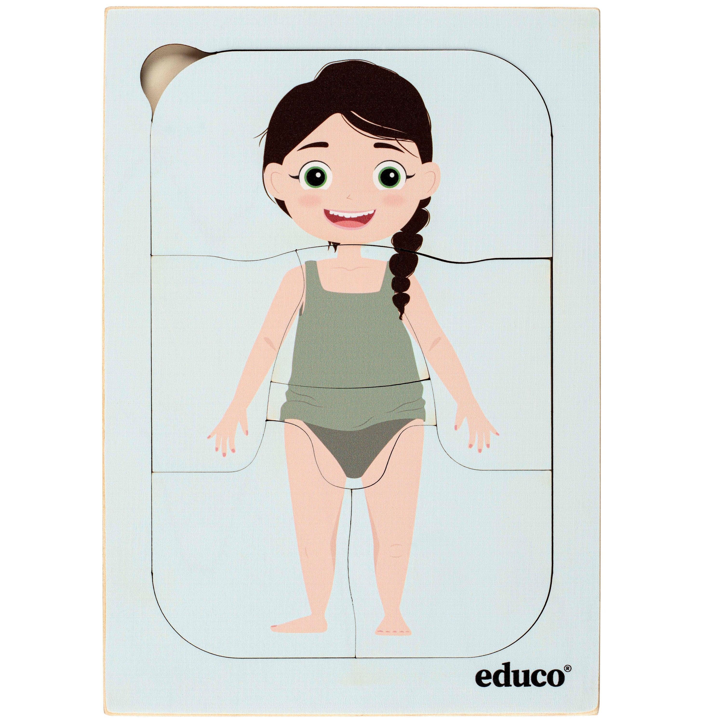 Educo: warstwowe puzzle anatomia dziewczynka Human Body Girl - Noski Noski