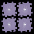 Ścieżka Sensoryczna Woopie Mata Ortopedyczna Puzzle, 16-elementowa fioletowa, rozwijająca zmysły i niwelująca płaskostopie.
