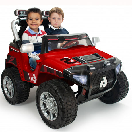Injusa Monster auto na akumulator 24V, dwuosobowe z LED, nowoczesny design, niezapomniane wrażenia dla dzieci.