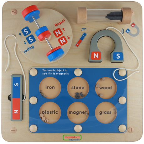 Tablica magnetyczna Masterkidz edukacyjna Montessori dla dzieci do nauki magnetyzmu i zabawy z magnesami.