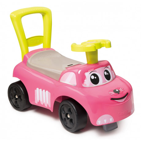 Chodzik dla dziecka Smoby Ride On różowy z motywem kotka, wspiera naukę chodzenia i zapewnia radosną zabawę malucha.