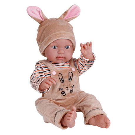 Lalka Bobas Woopie Royal 46 cm w ubranku króliczka, mięciutka i idealna do przytulania, rozwija empatię i odpowiedzialność.