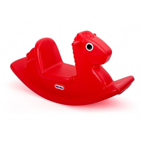 Konik na biegunach Little Tikes czerwony – bezpieczna i komfortowa zabawa dla dziecka, stymulująca rozwój.