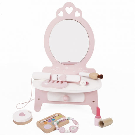Toaletka z lustrem Classic World dla dziewczynki od 3 lat z 11 akcesoriami do makijażu, idealny na prezent.