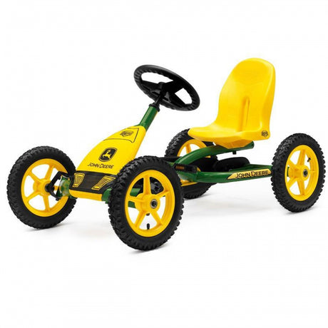 Gokarty Berg Buddy John Deere dla dzieci 3-8 lat, do 50 kg, regulowana kierownica i siedzisko, wysoka jakość i bezpieczeństwo