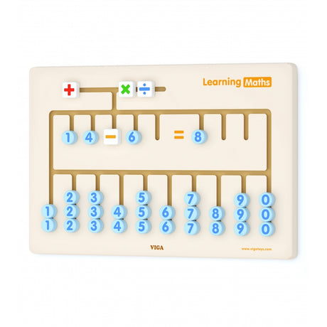 Tablica manipulacyjna dla dzieci Viga Toys Montessori, zabawka edukacyjna do nauki liczenia, rozwija zdolności manualne.