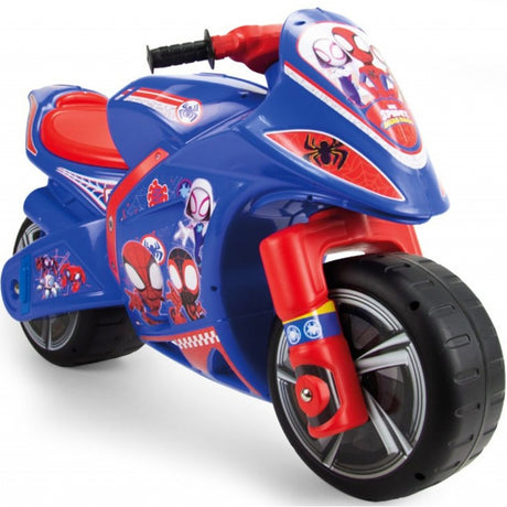 Jeździk Injusa Spidey Motor Biegowy dla dzieci od 3 lat, bezpieczny motocykl zabawka Spiderman, rozwija zdolności motoryczne