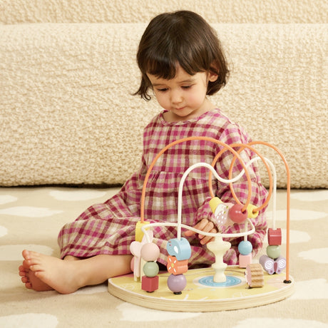 Gra zręcznościowa Classic World Grace Garden Beads - pastelowa zabawka edukacyjna wspomagająca rozwój manualny dzieci od 3 lat.