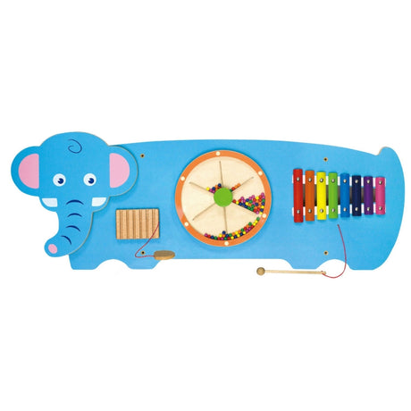 Sensoryczna tablica manipulacyjna dla dzieci Viga Toys Słonik Montessori z certyfikatem FSC - edukacyjna zabawka.