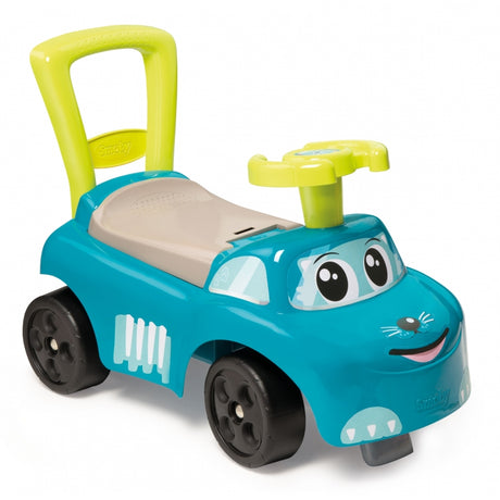 Chodzik dla dziecka Smoby Ride On niebieski, ergonomiczny pchacz do nauki chodzenia i jeździk, wspomaga rozwój malucha.
