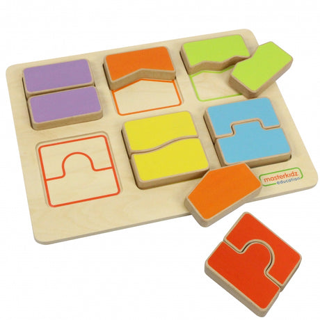 Sorter dla dzieci Masterkidz - edukacyjna tablica do nauki kształtów i kolorów, wspomaga rozwój i zdolności manualne.