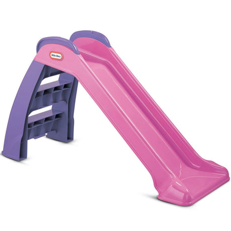 Różowa zjeżdżalnia dla dzieci Little Tikes First Slide 95 cm, stabilna i bezpieczna zabawa dla malucha.