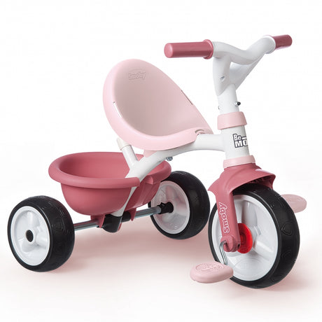 Rowerek trójkołowy Smoby Be Move Komfort różowy, idealny pierwszy rowerek dziecięcy dla dziewczynki, bezpieczeństwo i zabawa.