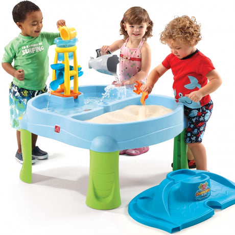 Piaskownica Stół Wodny 2w1 Step2, idealna piaskownica dla dziecka, oferuje kreatywną zabawę z piaskiem i wodą.