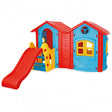 Plac zabaw Woopie Domek zjeżdżalnia 123 cm - idealne miejsce kreatywnej zabawy dla dzieci, rozwija wyobraźnię i motorykę.