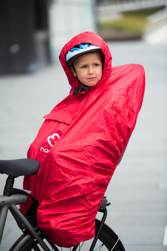 Hamax - Rave Poncho para un asiento para bicicletas - Rojo