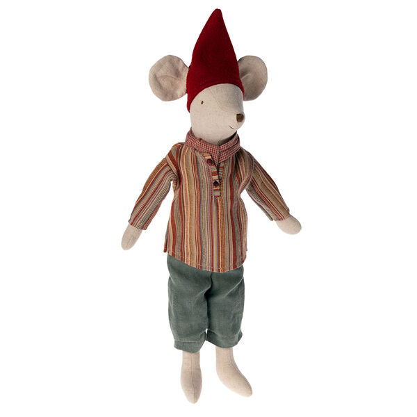 Maileg: Mouse in Christmas Robe Christmas Medium Boy 37 cm