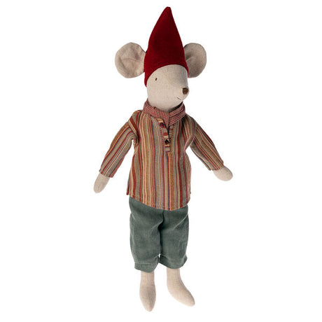 Mysz Maileg Christmas Medium Boy Świąteczny Strój 37 cm