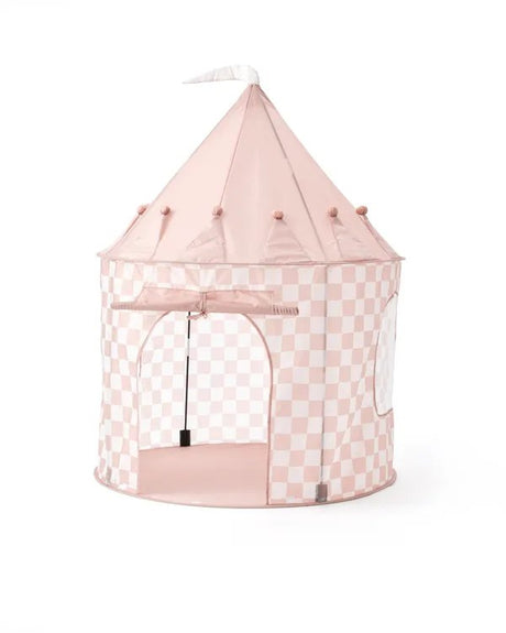 Namiot dla dzieci Kid's Concept STAR apricot z girlandą i gwiazdkami, idealny do kreatywnej zabawy w domu i ogrodzie.