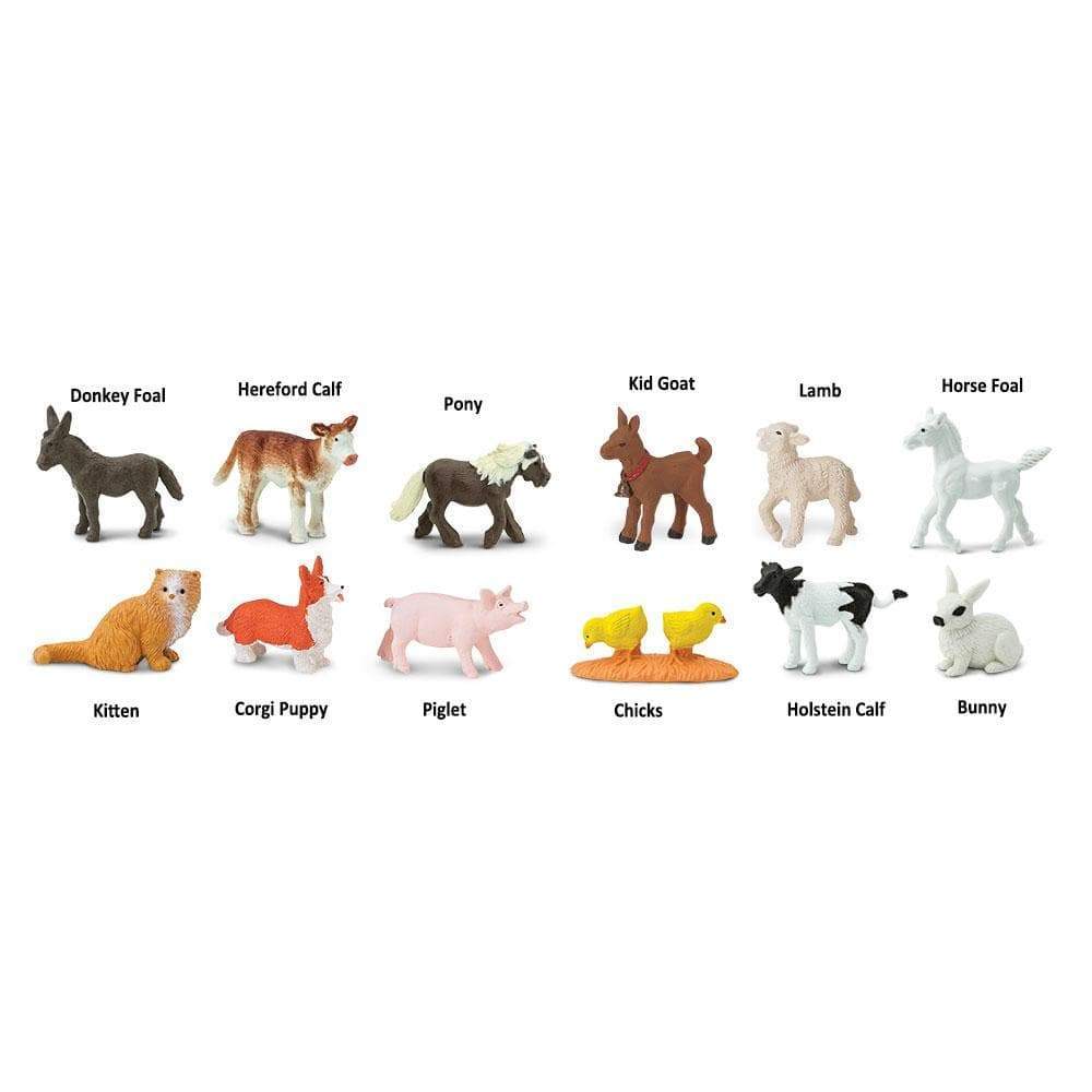 Safari Ltd: figurki w tubie Małe Zwierzątka Farm Babies Toob 12 szt.