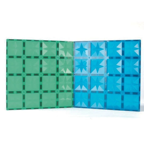 CleverClixx - великі пластинки сині зелені магнітні блоки - 2 ел.