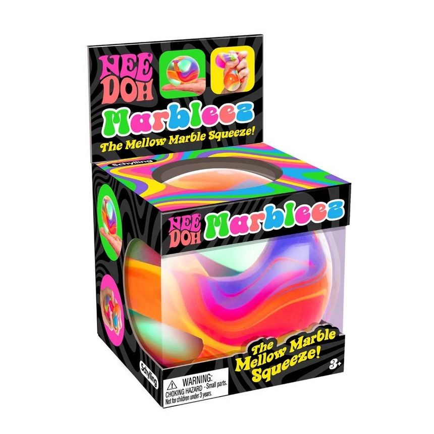 Gniotek Schylling Marbleez NeeDoh, marmurkowa zabawka sensoryczna squishy, idealna do relaksu i zabawy małych rączek.