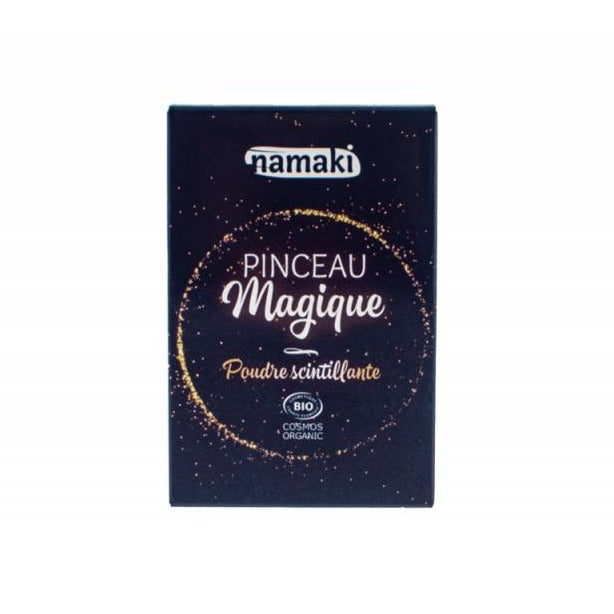 Namaki: Golden shimmering powder with Gold Sparkling Powder 4 G brush