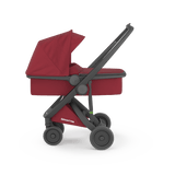 Ekologiczny wózek dziecięcy Greentom Carrycot v2.1 Black Cherry, lekki, wytrzymały, z organicznym materacykiem.