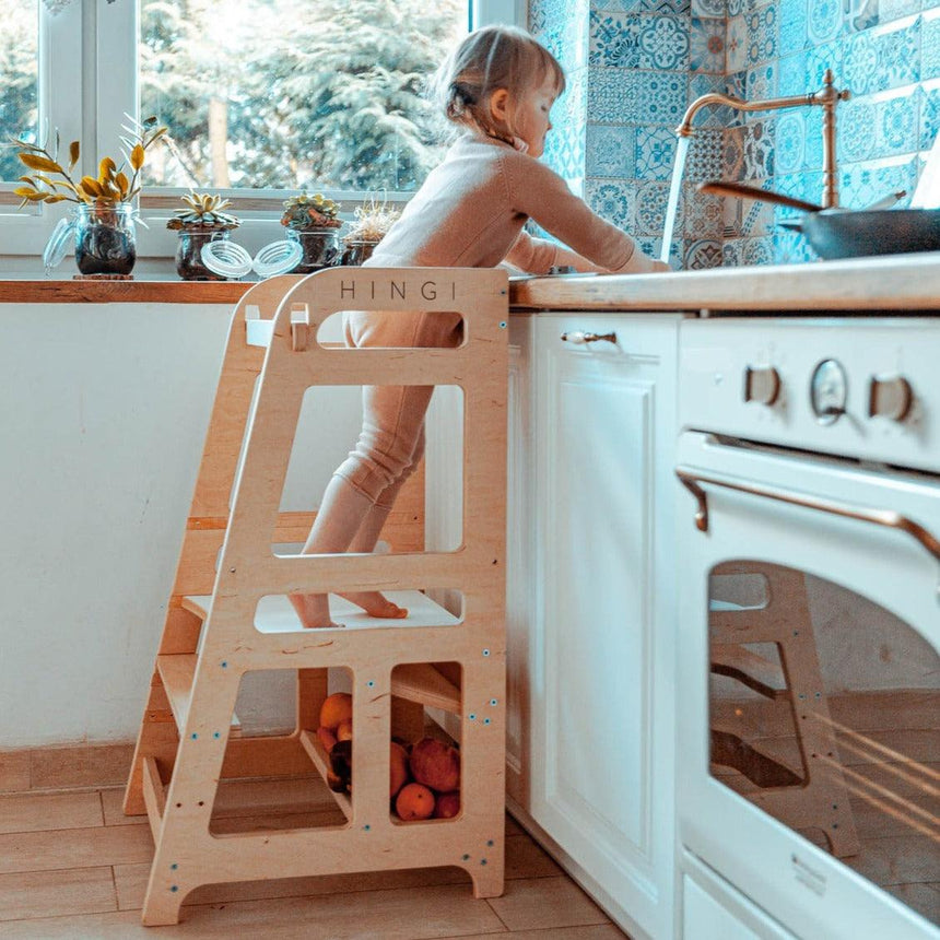 HINGI: kitchen helper sklepik Montessori Learning Tower 2w1 - Noski Noski