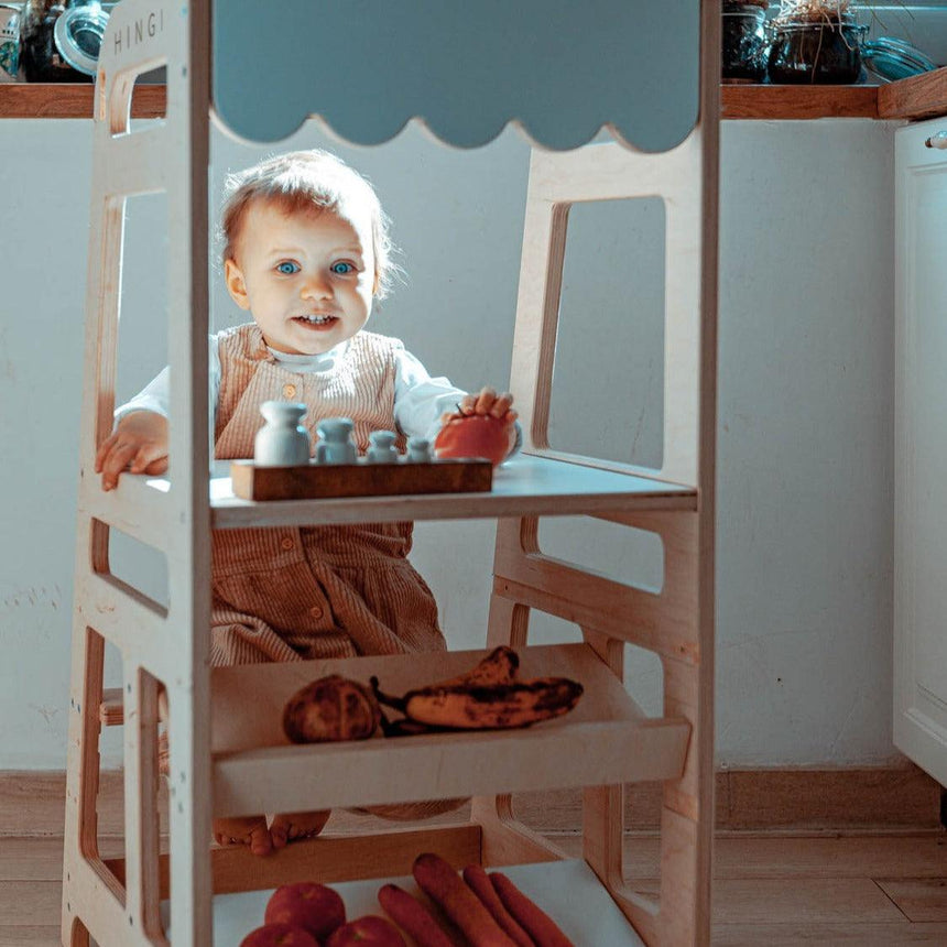 HINGI: kitchen helper sklepik Montessori Learning Tower 2w1 - Noski Noski