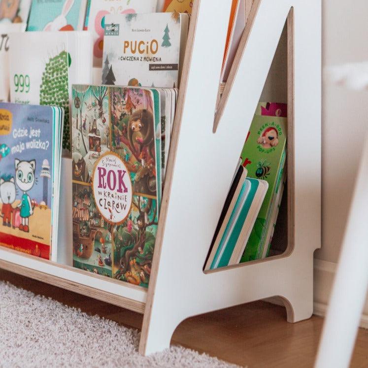 HINGI: regał na książki Montessori Miru White Bookshelf - Noski Noski