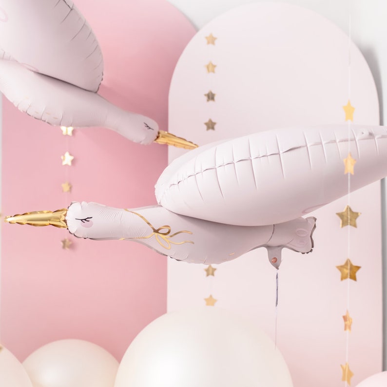Partydeco: foil ballon cigogne 103 cm