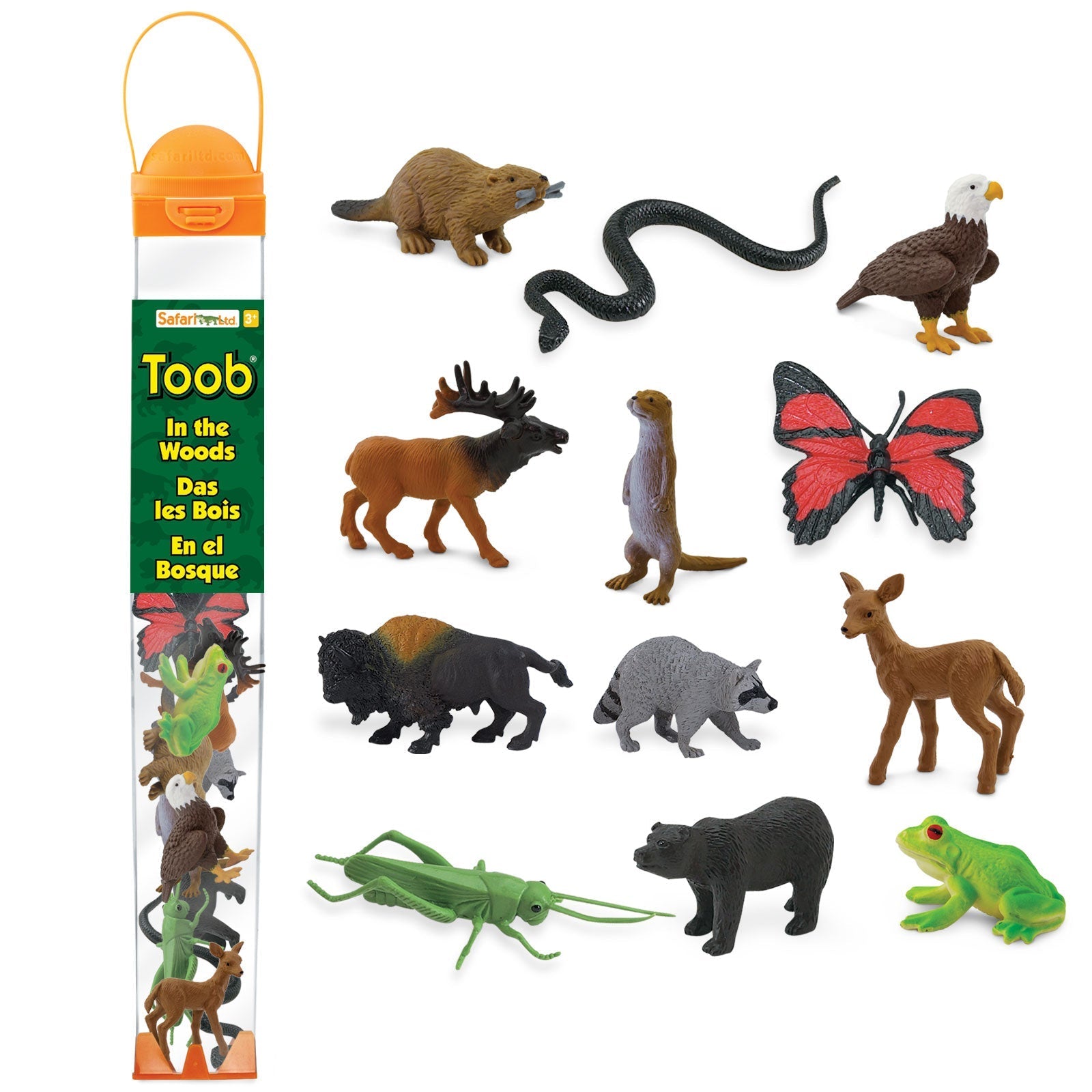 Safari Ltd: Figuras en animales de bosque de tuba en el bosque Toob 12 PC.