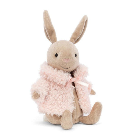 Pluszak Jellycat króliczek w kożuszku, 17 cm, miękki przyjaciel dla malucha, idealny do przytulania, maskotka dla dzieci.
