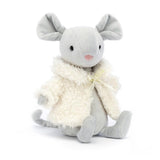 Jellycat: przytulanka myszka w kożuszku Comfy Coat Mouse 17 cm - Noski Noski