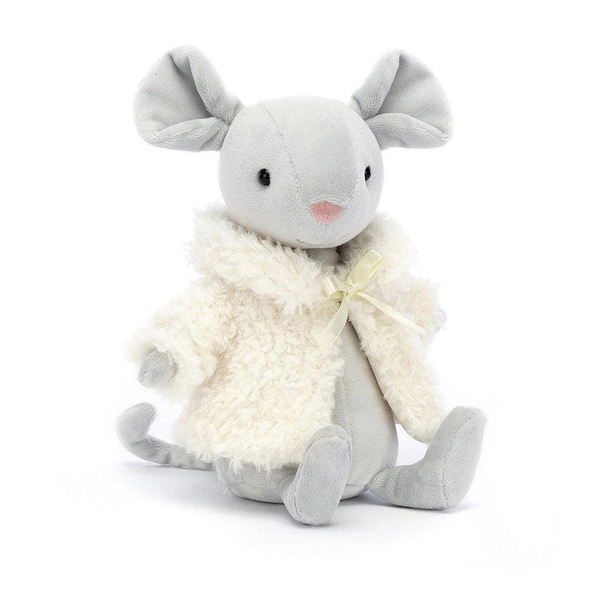 Jellycat: przytulanka myszka w kożuszku Comfy Coat Mouse 17 cm - Noski Noski