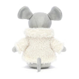 Jellycat: przytulanka myszka w kożuszku Comfy Coat Mouse 17 cm - Noski Noski