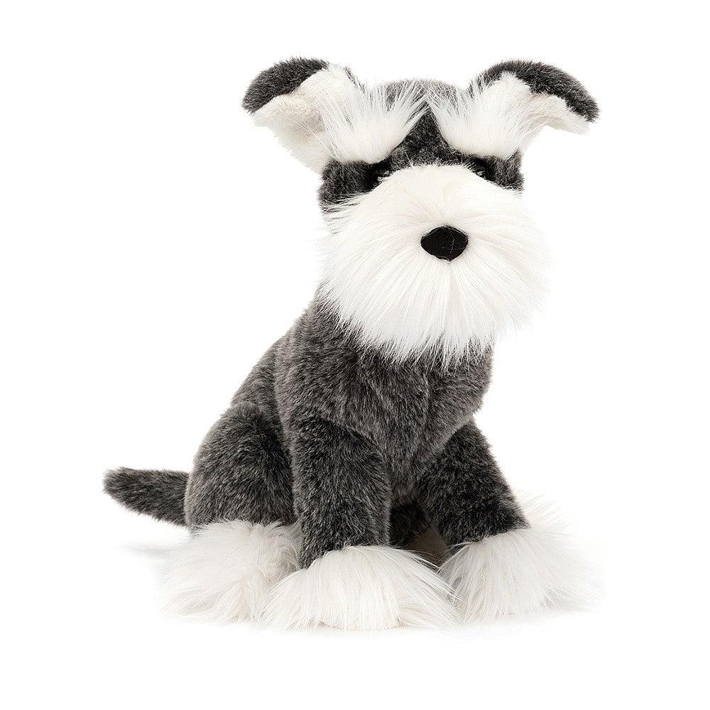 Maskotka piesek Jellycat Lawrence Schnauzer, delikatny pluszak pies, idealny prezent dla miłośników czworonogów.