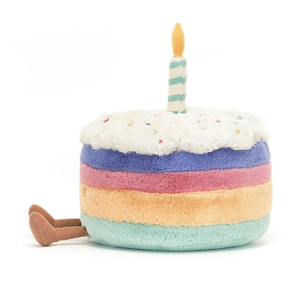 Jellycat: przytulanka tęczowy tort urodzinowy Amuseable Rainbow Birthday Cake 26 cm - Noski Noski