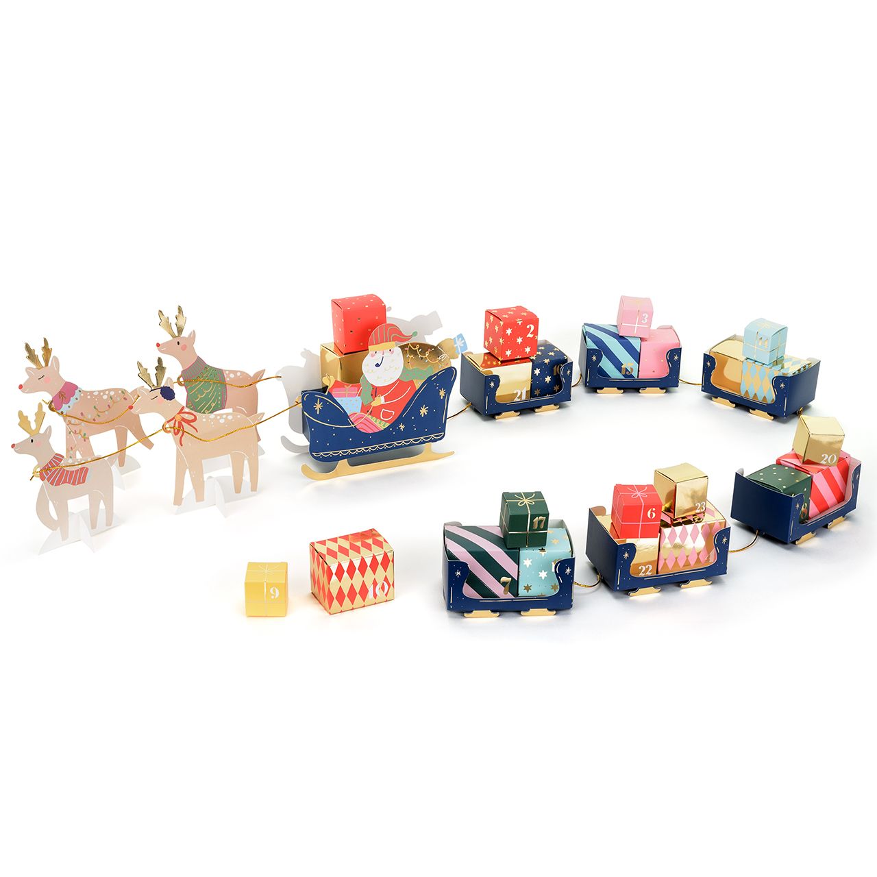 Partydeco: Advent calendar boxes Santa Claus