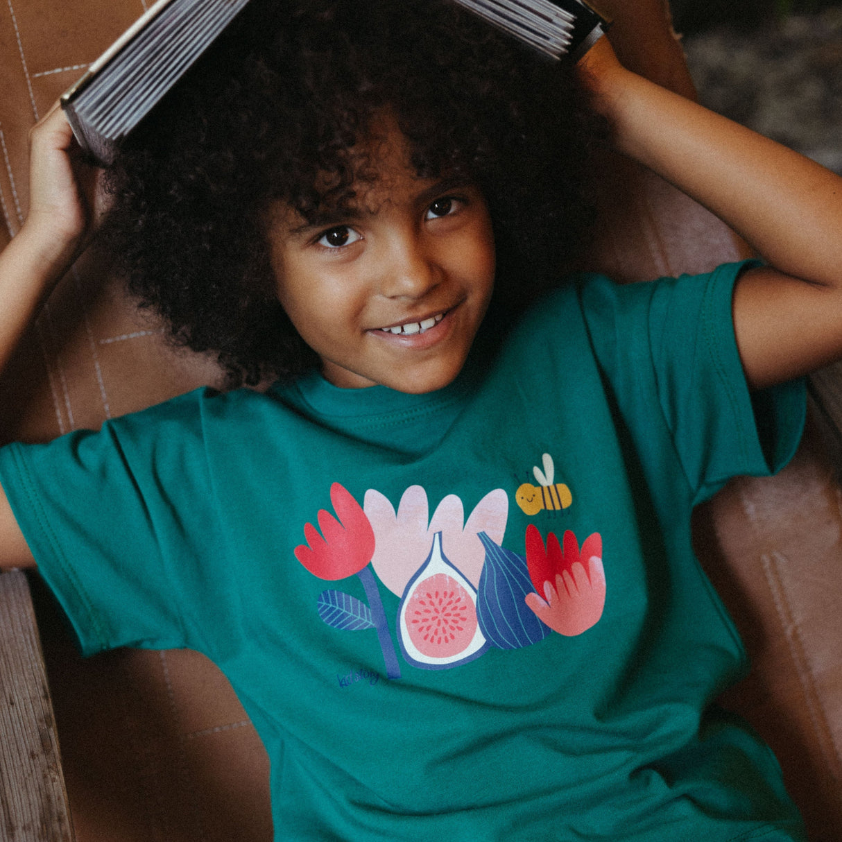 Kid Story: t-shirt z bawełny organicznej Green