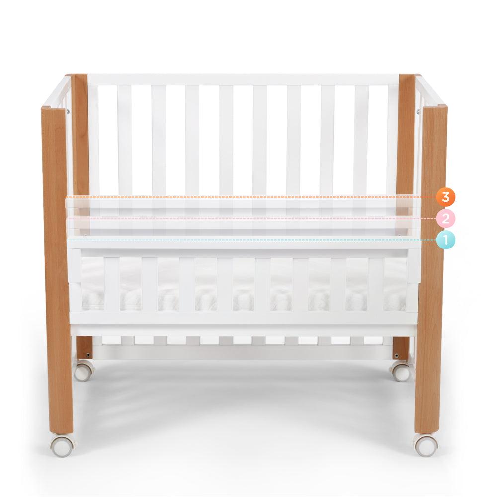 Kinderkraft: łóżeczko drewniane z funkcją kojca Sofi Koya + materac - Noski Noski